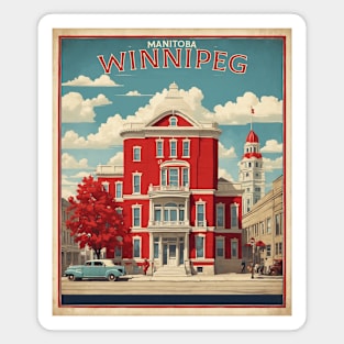 Winnipeg The Exchange District Vintage Retro Travel Tourism Magnet